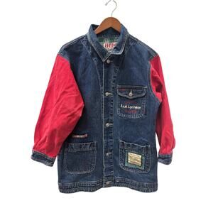 Vintage 90s B.U.M. Equipment Denim Chore Jacket Men’s Medium Unisex Fit